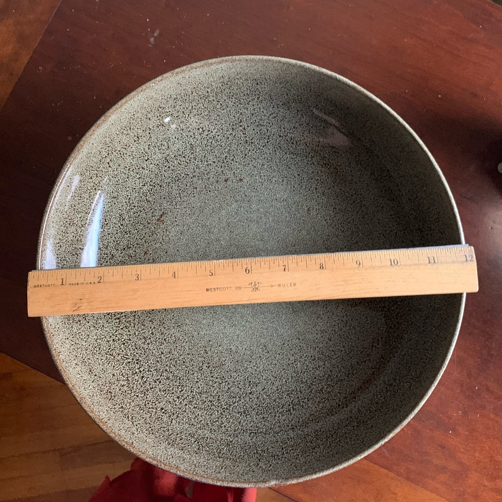 Oversized Banana Republic Stoneware Pedestal Fruit Bowl - Picture 8 of 11